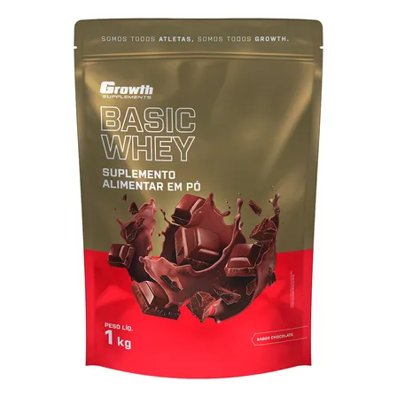 Basic Whey 1kg Growth Supplements - Chocolate