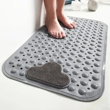 Tapete Banheiro Box Antiderrapante Pvc Para Idoso Infantil Criança E Gestante 70x40cm - Co