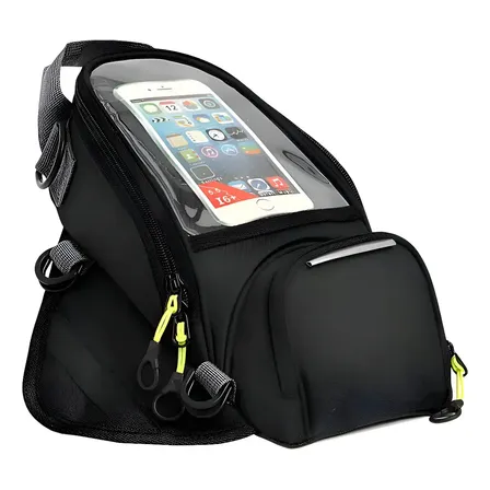 Bolsa de Tanque para Moto Com Ímã, Impermeável e 4 Bolsos