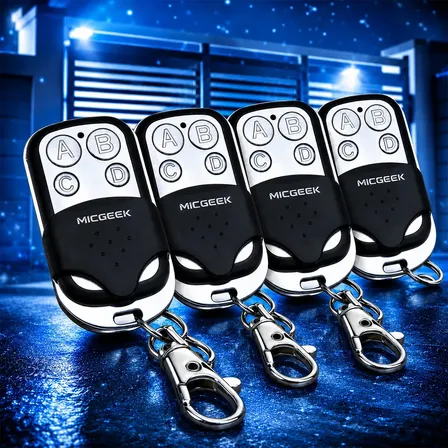 Kit 4 Controle Remoto Universal 4 Botões Para Portão Eletrônico Automatico Alarme Cerca El