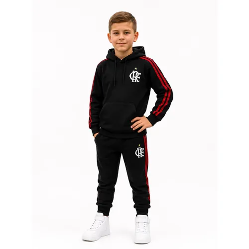 conjunto de frio agasalho com capuz masculino para meninos do 2 anos ate 14 anos - agasalho moletom quentinho