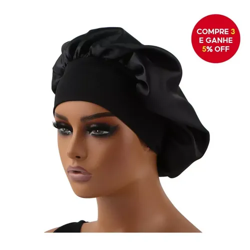 Cabelo De Faixa Larga De 7 Cm Protege Gorro De Seda Acetinada Para Dormir
